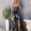 Clothing * | Aaka-001 Send Flowers Smocked Halter Maxi Dress