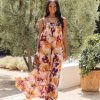 Clothing * | Aaka-001 Tabitha Floral Tiered Maxi Dress The Vacation Shop