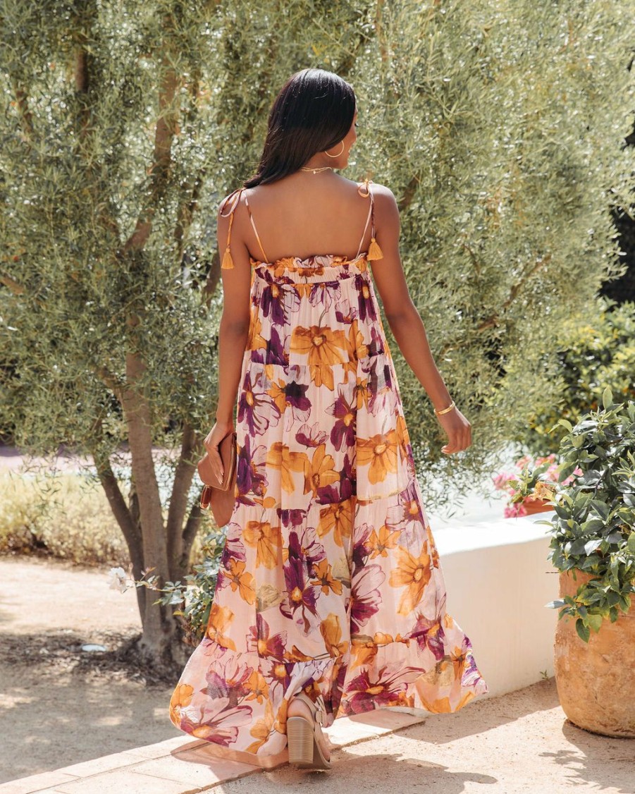 Clothing * | Aaka-001 Tabitha Floral Tiered Maxi Dress The Vacation Shop