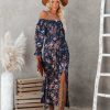 Clothing * | Dres-001 Hayes Floral Off The Shoulder Maxi Dress Final Sale Bump Friendly