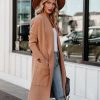 Clothing * | On T-001 All Clothing Cinnamon Pocketed Knit Cardigan Camel