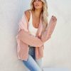 Clothing * | Fate-001 All Clothing Zoey Cotton Pocketed Cardigan Dusty Pink Final Sale