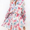 Clothing * | Fate Inc Give It A Whirl Adjustable Balloon Sleeve Chiffon Dress All Clothing