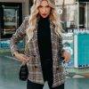 Clothing * | Delu-001 Celina Pocketed Plaid Blazer