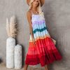 Clothing * | Stor-001 Color Me Pretty Ruffle Tiered Midi Dress