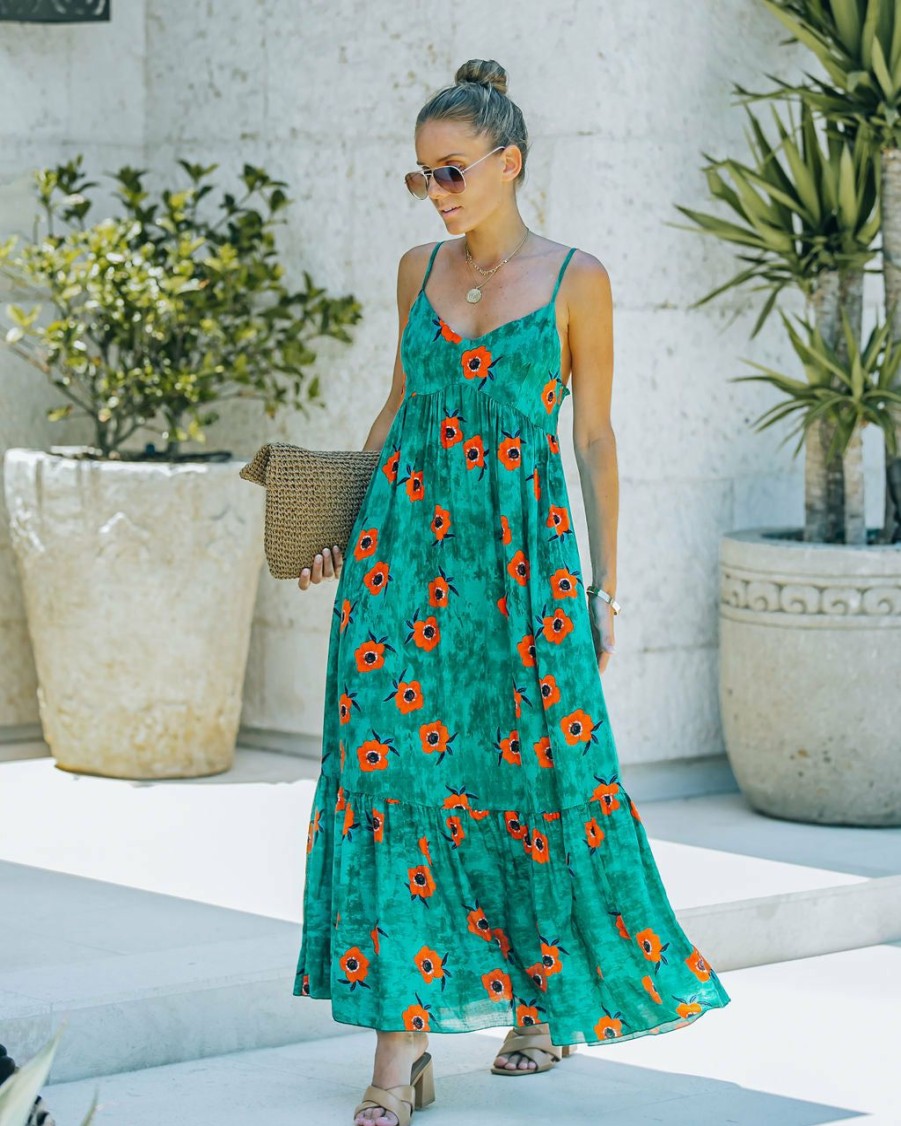 Clothing * | Buck-001 Itzel Cotton Floral Maxi Dress All Clothing