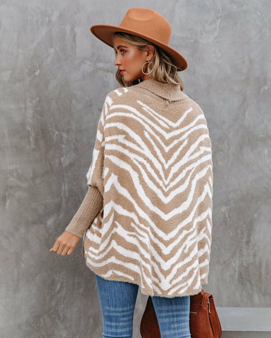 Clothing * | Very-001 Charbel Dolman Knit Zebra Cardigan Final Sale