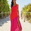 Clothing * | Tych-001 Becky Colorblock Slit Maxi Dress