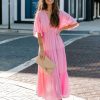 Clothing * | Entr-001 All Clothing Follow My Lead Tiered Maxi Dress Baby Pink