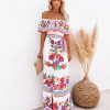 Clothing * | Salt-001 All Clothing Mamanuca Floral Off The Shoulder Maxi Dress