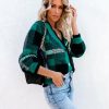 Clothing * | Endl-001 Taylor Plaid Fuzzy Knit Cardigan All Clothing