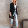 Clothing * | Mod -001 Uptown Girl Pocketed Blazer Black Just Restocked