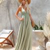 Clothing * | A.Peach All Clothing Promotions Slit Maxi Dress Sage