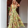 Clothing * | Olia-001 The Weekly Drop Paradise Bound Floral Cutout Maxi Dress