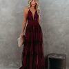 Clothing * | Luxx-001 All Clothing Antonia Maxi Dress Wine