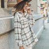 Clothing * | Pola-001 Zoja Plaid Button Down Shacket Final Sale All Clothing