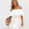 Clothing * | Endl-001 The Weekly Drop Perla Off Shoulder Knit Bodycon Dress White