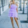 Clothing * | Mabl-001 Lille Strapless Tulle Mini Dress Lavender