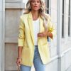 Clothing * | Endl-001 Standards Pocketed Blazer Lemon