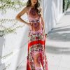 Clothing * | Aaka-001 Preorder Reina Printed Halter Maxi Dress New Arrivals