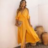 Clothing * | Oliv-001 Korrine Cold Shoulder Maxi Dress Marigold