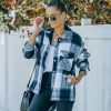 Clothing * | Davi-001 Rainfall Pocketed Plaid Shacket Final Sale