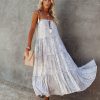 Clothing * | Stor-001 Lights Down Low Tiered Tassel Midi Dress Just Restocked