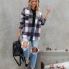 Clothing * | Stac-001 Hometown Pocketed Plaid Shacket Lavender