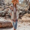 Clothing * | Fate-001 All Clothing Merewoods Pocketed Fringe Knit Cardigan