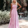 Clothing * | Aeom-001 All Clothing At Sea Cotton Blend Smocked Maxi Dress Pink