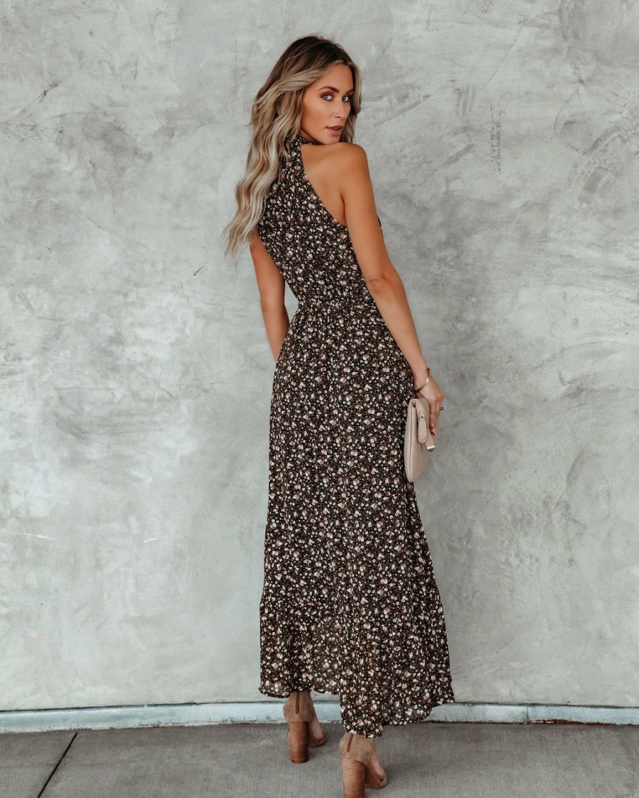 Clothing * | Wish-001 All Clothing Brystol Pocketed Floral High Low Maxi Dress