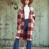 Clothing * | Skie-001 All Clothing Delaney Pocketed Checkered Duster Cardigan Final Sale