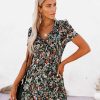 Clothing * | Lumi-001 All Clothing Positively In Love Floral Chiffon Mini Dress