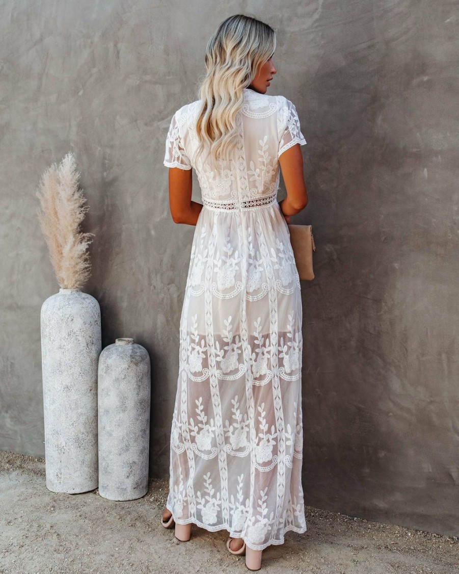 Clothing * | Aaka-001 The Day We Met Floral Lace Maxi Dress All Clothing