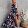 Clothing * | Oliv-001 All Clothing Bloomed Halter Maxi Dress