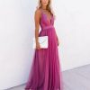 Clothing * | Luxx-001 The Weekly Drop Petal Dust Maxi Dress Magenta