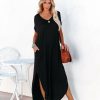 Clothing * | Vani-001 Farmers Market Pocketed Modal Maxi Dress Black