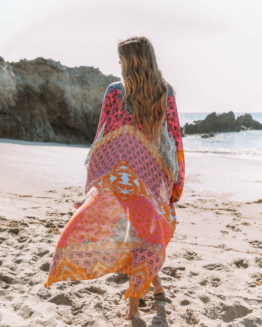 Clothing * | Urba-002 Antonella Printed Kaftan La Jolla