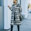 Clothing * | Lumi-001 Wayland Pocketed Plaid Coat Brown Final Sale