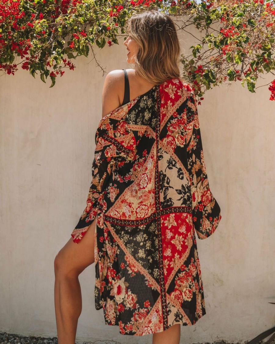 Clothing * | Band-001 Neverland Printed Duster Kimono