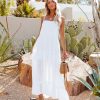 Clothing * | Oliv-001 Sunshower Cotton Tiered Maxi Dress Optic White