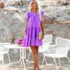 Clothing * | Newb-001 The Valley Pocketed Tiered Babydoll Tunic Orchid