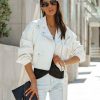 Clothing * | Baga-001 Stylist Picks Lucia Pocketed Faux Leather Crop Moto Jacket Off White Final Sale