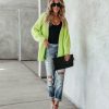 Clothing * | Dee-001 State Of Happy Claudine Knit Cardigan Lime Green Final Sale