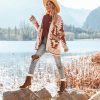 Clothing * | Very-001 Moraga Pocketed Aztec Cardigan Cream Final Sale