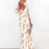 Clothing * | Luxx-001 Singalong Floral Puff Sleeve Maxi Dress The Weekly Drop