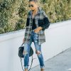 Clothing * | Sadi-001 Amata Cotton Blend Plaid Shacket Final Sale All Clothing