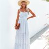 Clothing * | Prom-001 Norris Tiered Tassel Tie Maxi Dress The Weekly Drop