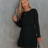 Clothing * | Suga-001 Easy To Love Ruffle Dress Black Final Sale All Clothing