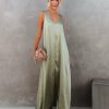 Clothing * | Ifb-001 Empire Satin Maxi Dress Olive